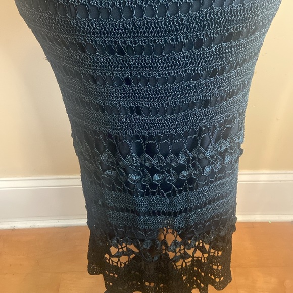 ETOILE Evening Collection Size M Black Crochet Dress NWT Needs Small Repair - Picture 3 of 16